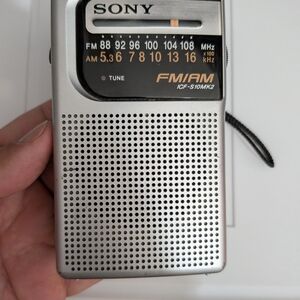 Sony ICF-S10MK2 Pocket AM/FM Radio, Works Perfectly